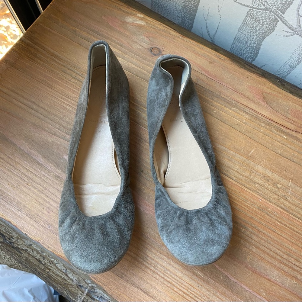 J. Crew Gray Suede Flats